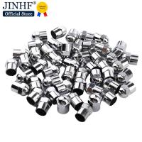 50Pcs Car Tyre Air Pressure Caps Car Wheel Tire Valve Stem Cap Plastic Chrome Plated Tire Accessories Universal Airtight Cover Valve Stems Caps Adapte