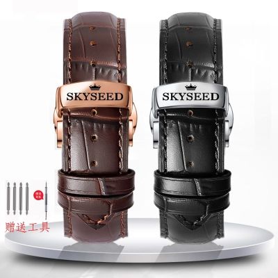 【Hot Sale】 Tiandai SKYSEED watch with leather cowhide chain mens 20 ladies butterfly buckle 14 mechanical