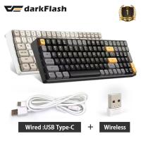 Darkflash GD100คีย์บอร์ดแบบกลไก2.4G 100 Keys แบบชาร์จได้ทั้งแบบไร้สายและแบบคีย์บอร์ดสำหรับเล่นเกมแบบมีสาย