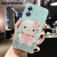 DKHORSING เคสโทรศัพท์กากเพชรแฟชั่นใหม่ OPPO A78 5G 2023ส่องแสงเป็นประกายระยิบระยับสุดหรูซิลิโคนปลอกอ่อน Oppoa78ฝาครอบโปร่งใสกันกระแทกพร้อมกระจกแต่งหน้าสาวน่ารัก