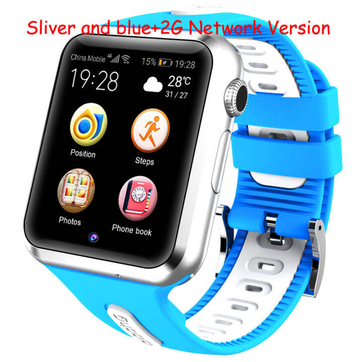 Smart GPS Wifi Location Student Kids Phone Watch Android 9.0 Clock App Install Bluetooth Remote