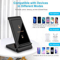 (HOT)30W 2 In 1 Wireless Charger Stand Pad สำหรับ 14 13 12 11 XS 8 Pro Samsung S22 S21 Qi Dual Fast Charging Dock Station