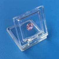 Transparent Loose Diamond Storage Box Gemstone Packaging Gift Box Floating Gem Organizer Beads Stone Jewelry Display Showcase