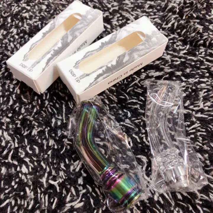 ♭LONG DRIP TIP RAINBOW CLEAR VAPE ATTY Lazada PH