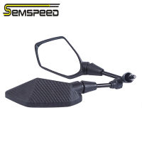 SEMSPEED 2ชิ้น/คู่กระจกรถจักรยานยนต์กระจกมองหลังสกู๊ตเตอร์กระจกด้านข้าง8Mmคาร์บอนไฟเบอร์10มม.สำหรับYamaha NMAX Aerox NVX 155 150 125 XMAX 400 300 250 125