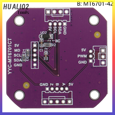 เครื่องเข้ารหัสแม่เหล็ก HUALI02 MT6701เซ็นเซอร์โมดูลวัดมุมการเหนี่ยวนำแม่เหล็ก