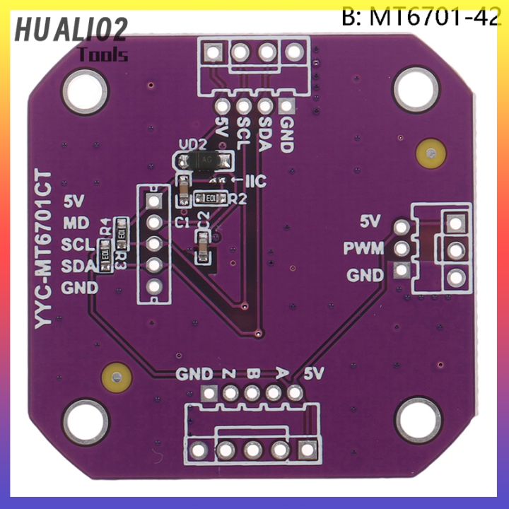 เครื่องเข้ารหัสแม่เหล็ก-huali02-mt6701เซ็นเซอร์โมดูลวัดมุมการเหนี่ยวนำแม่เหล็ก