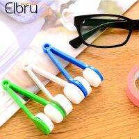 Elbru 2PCS Mini Portable Eyewear Cleaning Rub Two-side Glasses Brush Microfiber Spectacles Cleaner Eyeglasses Cleaning Tools