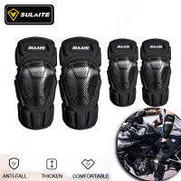 SULAITE Motorcycle Knee Pad Carbon Fiber Motocross Racing Adjustable Breathable Warm Knee Protection Protective Guard Gear