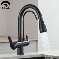 Shinesia  Purified Kitchen Faucet 360 Degree Rotation Purification Deck Mounted Filtered Water Sink Hot Cold Water Mixer Tap