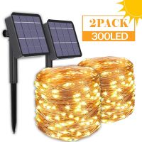 50/100/200/330 LED Lampu Surya Luar Ruangan Lampu Tali Lampu untuk Liburan Pesta Natal Tahan Air Peri Lampu Taman Garland