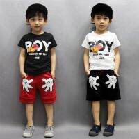 BOBORA Fashion Toddler Baby Boys Casual Pants Cartoon Printing Clothes sets