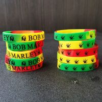 【CW】Music Legends Reggae Jamaica Singer Bob Marley 15Pcs/Lot PVC Silicone Bracelet Hippie Band Rock Party Festival Wristband Jewelry