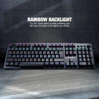 คีบอร์ด คีบอร์ดเกมมิ่ง Nubwo NK-34 Flicker Mechanical keyboard คีบอร์ด Blue Switch ประกัน 1 ปี คีบอร์ดสวยๆ