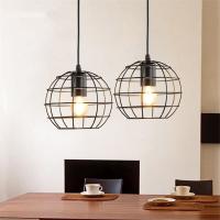 Modern Pendant Lights Vintage loft personality single Hanging lamp Iron Cage Lampshade Dining Room Home Decor Lighting Fixtures LED Strip Lighting