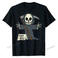 คำแนะนำยอดนิยม ฟรี Hugs Grim Reaper Funny Pun น่ากลัวฮาโลวีนเครื่องแต่งกายชายเสื้อยืดสำหรับชายของขวัญเสื้อส่วนลดออกแบบผ้