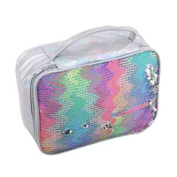 Reversible Sequin Lunch Bag Insulated Cool Carry Storage Food Picnic Case Kids Lunch Box Office School Lunchbox