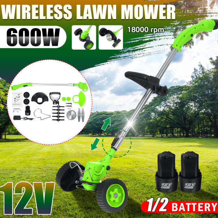 12V Grass Trimmer Garden Grass Cutter Machine Handheld Portable ...