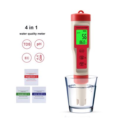 Yieryi EC PH Meter Ph/tds/ec/ อุณหภูมิดิจิตอลเครื่องทดสอบคุณภาพน้ำพิพิธภัณฑ์สัตว์น้ำการนำไฟฟ้าทดสอบปากกา Matte แผง