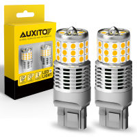 AUXITO 2ชิ้น T20 7440 Canbus ปราศจากข้อผิดพลาดหลอดไฟ Led สัญญาณไฟ S W21W สัญญาณเลี้ยว Led สัญญาณไฟ2835Smd ไม่ไฮเปอร์แฟลช