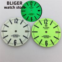 BLIGER 2023 New 29Mm Dial White Fluorescent Green Dial Green Luminous With NH35 NH36 Movement With 3 O Clock And 3.8 Crown