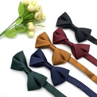 Grooms bow tie wedding etiquette trend fashion Morandi pure color bow warping styling beard eight-figure bow tie Boys Clothing