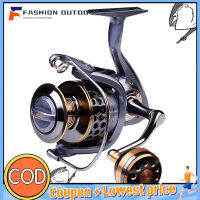 【คลังสินค้าพร้อม】รอกตกปลาปั่น5.1:1อัตราทดเกียร์ความแข็งแรงสูงสายโลหะ Spool Casting Spinning Reel สำหรับตกปลาทะเล