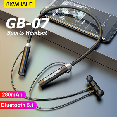 BKWHALE GB-07 หูฟังแขวนคอ น้ำซึมผ่าน หูฟังบลูทู ธ Bluetooth 5.1 หูฟังเกม Fone ลดเสียงรบกวน ชุดหูฟัง เกมเมอร์ กีฬา หูฟัง ด้วยไมโครโฟน