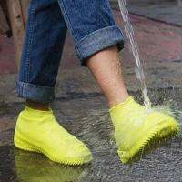 1 Pair Waterproof Non-slip Silicone Shoe Sole High Elastic Wear-resistant Unisex Rain Boots Overshoes Reusable Shoes Cover