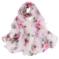 HOT★Spring Summer Luxury Scarf Ladies Fashoin Flowers Print Scarves Sheer Beach Long Shawls Wraps Thin All-match Bandana Шарф Femme