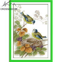 Crossdecorพิมพ์Aidaผ้าCross Stitchชุดสัตว์นกฤดูใบไม้ผลิรูปแบบแสตมป์แคนวาสHandmade DMC 11CT 14CTเย็บปักถักร้อยDIYเย็บปักถักร้อยด้ายฝ้ายโรงงานOutlet Room Home Decorหัตถกรรมตัดเย็บชุดขาย