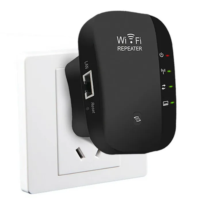unitbomb-wifi-repeater-ตัวรับสัญญาณ-wifi-300mbps-หมดปัญหาสัญญาณ-wifi-อ่อน-ไม่แรงในบางจุด-สีดำ
