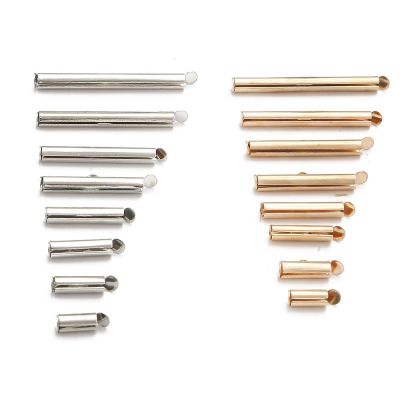 【CW】 10-40mm Crimp End Beads Beading Clasp Tubes Slider Caps Diy Necklace Connectors Jewelry Making
