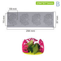 แม่พิมพ์ลูกอม QIANYUE แม่พิมพ์ช็อคโกแลตโมลด์ซิลิโคนรูปใบไม้ลูกไม้แม่พิมพ์ซิลิโคนสำหรับสบู่เรซินอบขนมเค้กงานศิลปะตกแต่งห้องครัว