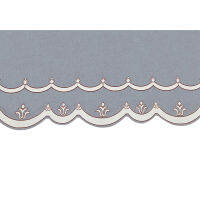 1Piece Velcro Rod Pocket BlueBeigeCoffeeGrey Chenille Blackout Valance Fabric Geometric Jacquard Roman Curtain *30