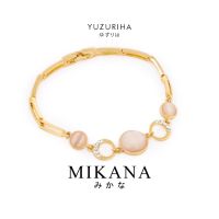 Mikana สร้อยข้อมือ Yuzuriha Link สำหรับผู้หญิง,กำไลข้อมือเครื่องประดับกำไลข้อมือชุบทอง18K