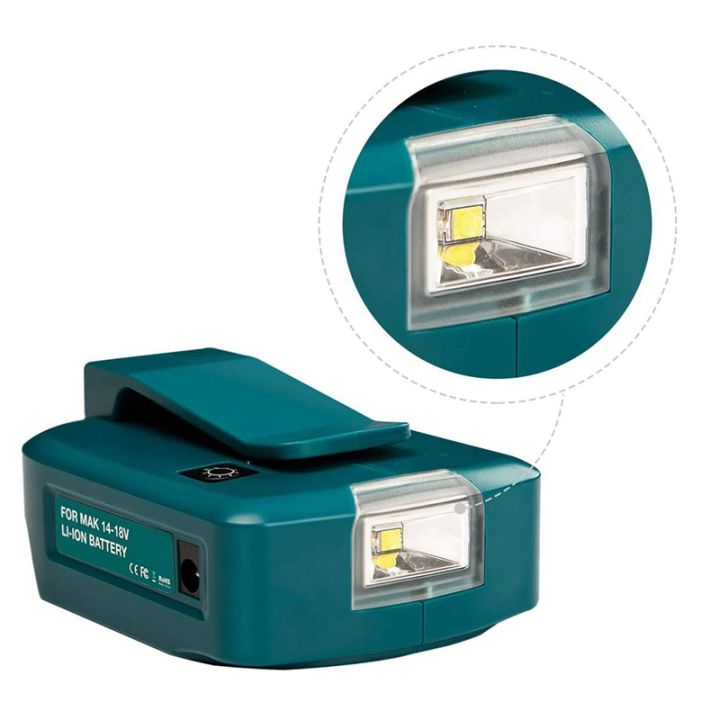 for-makita-adp05-14-4v-18v-lion-battery-usb-type-c-converter-port-with-led-light-spotlight-outdoor-light-for-makita