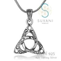 Suvani Jewelry - เงินแท้ 92.5% จี้ทรินิตี้ จี้พร้อมสร้อยคอเงินแท้ เครื่องประดับแฟชั่น