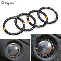 【YF】 Car Carbon Fiber Engine Button Key Ring For Mercedes Benz E Class W213 C W205 W203 C180 C200 C300 GLC CLK W209 Accessories