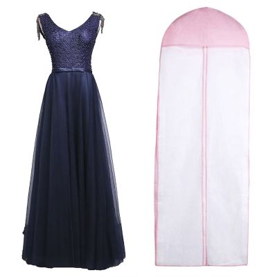 Non-woven Fabrics Zipper Opening Long Dust Bag Garment Storage Bag for Wedding Dress Dust Cover High Quality Modern Style