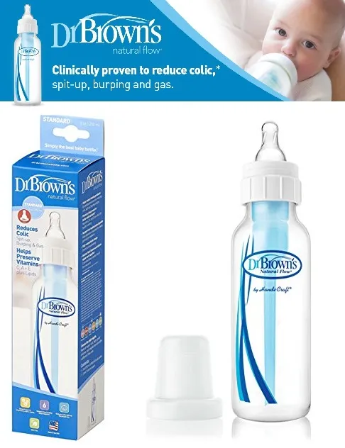 Dr. Brown's Natural Flow Anti-Colic Baby Bottle - 8oz Dr Browns Infant ...