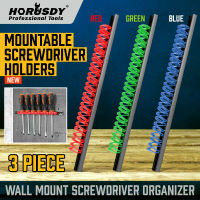 2021-SEDY 3Pc Wall Mount Tool Organizer Screwdriver Rail Rack Holder ABS 3-Color Workshop