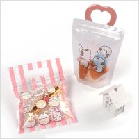 20pcs Clear Plastic Zip Lock Bag For Cookie Small Candy Bag With Handle Zipper Bag Party Favor Gift Bag