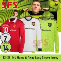 shot goods 【SFS】Top Quality 22-23 MU Man U Jersey Soccer Football Jersey Long Sleeve S-2XL Men Top Shirt Home Red