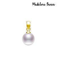 Madalena Sarara 7-8 mm freshwater pearl women pendant perfectly round good quality 18k yellow gold made