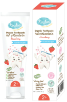 Kindee oral gel toothpaste ฟลูออไรด์ ไม่เผ็ด ไม่มีฟอง คินดี้ยาสีฟันเด็ก ยาสีฟันกลืนได้ สำหรับ 2 ขวบขึ้นไป รสสตอเบอร์รี่ ขนาด 50 g