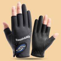 【JH】 Fishing Men  39;s Gloves Three Cut Anti-slip Catching Cycling Anti-Thorn Sea Elastic