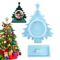 Christmas Tree Photo Frame Silicone Mold Casting Christmas Tree Mold for Photo Frame Table Decorations for Table Top Coffee Table Bookshelf Living Room Cabinet trendy