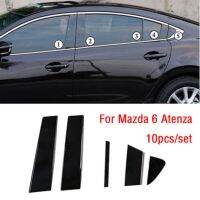 10PCS Window Pillar Posts trim Cover Molding for Mazda 6 Atenza 2014-2018 Middle BC Column Sticker For MAZDA 6 Strip Hand Tool Parts Accessories