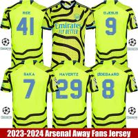 เสื้อกีฬาแขนสั้น ลายทีม Arsenal Away Saka Jesus Degaard Rice Havertz Martinelli SY3 2023-2024 พลัสไซซ์ YS3